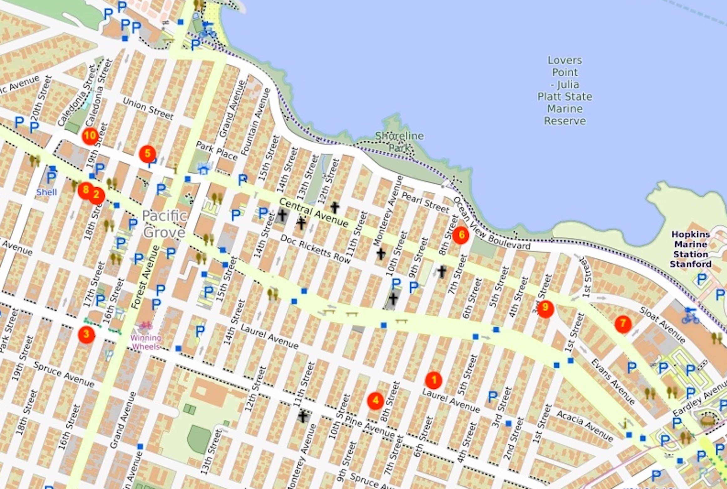 Pacific Grove, City of Homes - home map