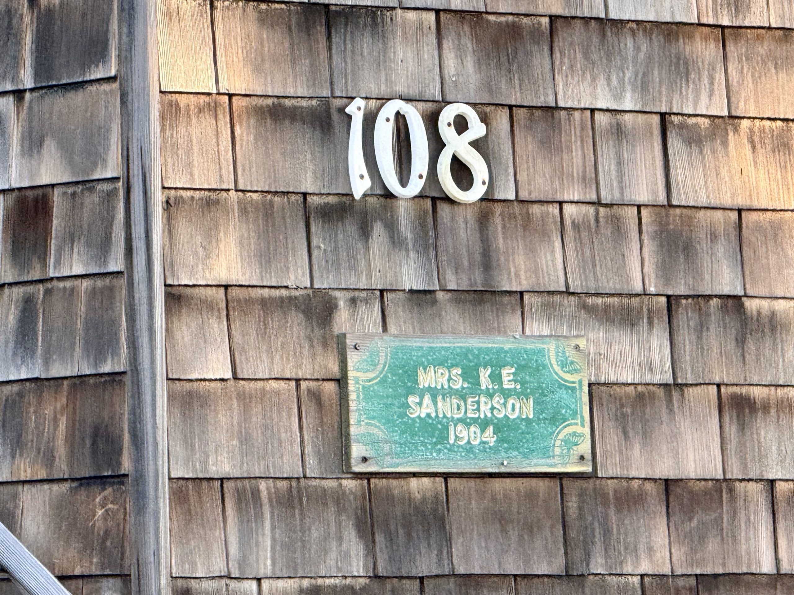 Pacific Grove, City of Homes, #17: Mrs. K.E. Sanderson, 1904, 108 13th St.