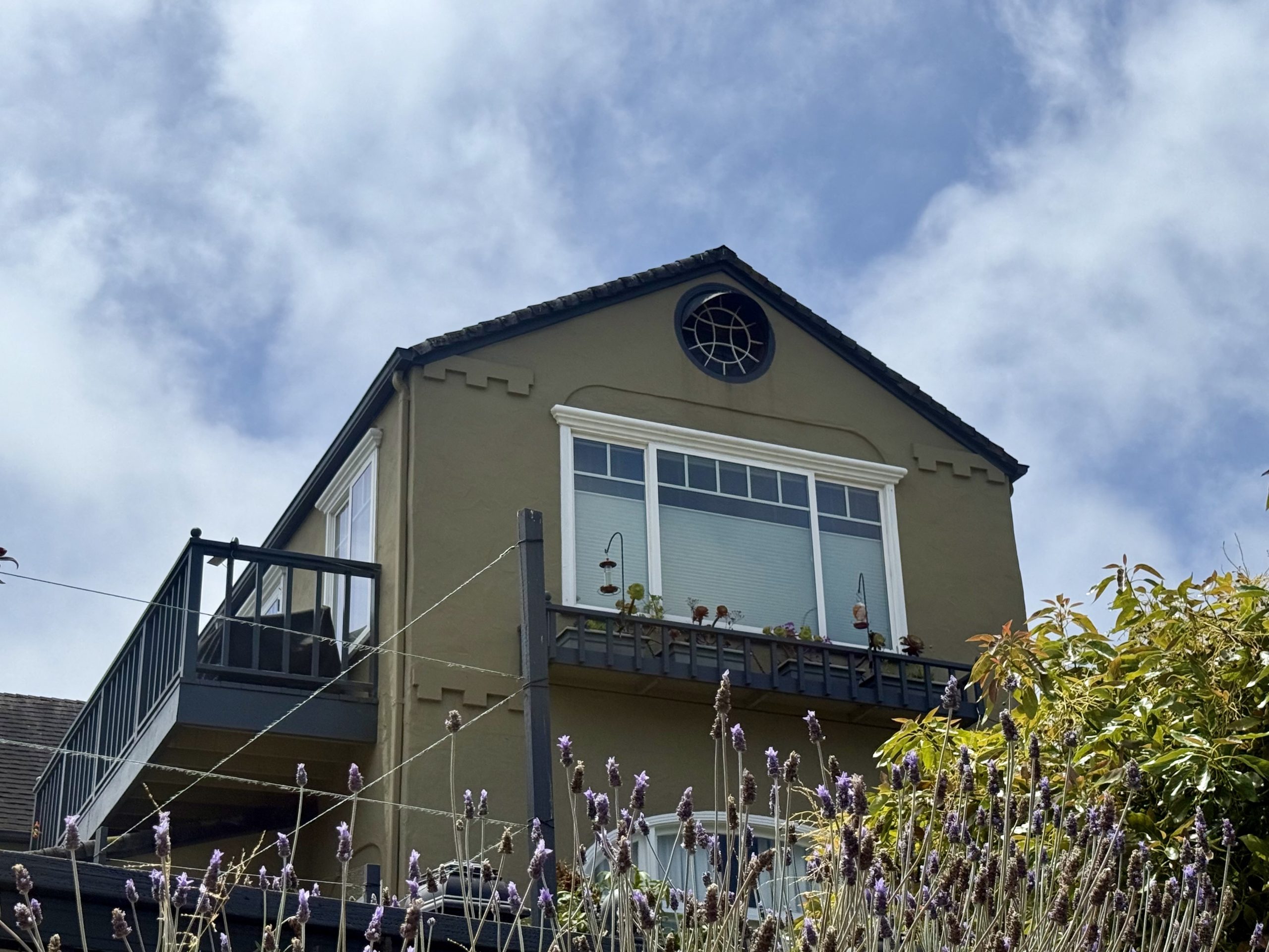 Front view from below